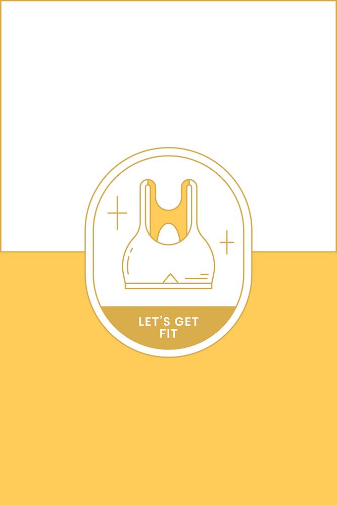 Sport bra fitness design element vector