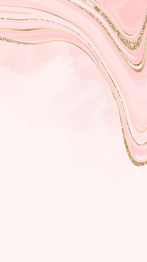 Pastel pink marble phone wallpaper with gold lining