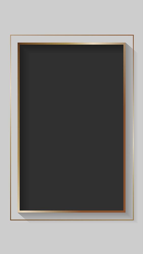 Blank rectangle black abstract frame vector