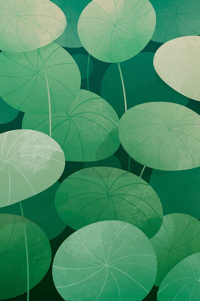 Green leafy pennyworth background vector