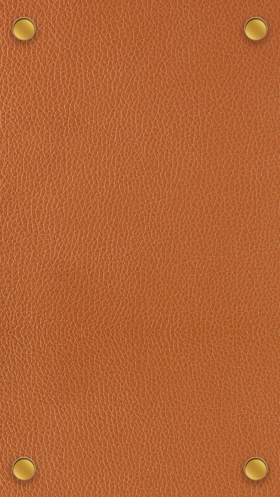 Orangish brown leather texture mobile screen template vector