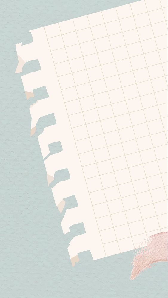 Torn paper note on green background vector