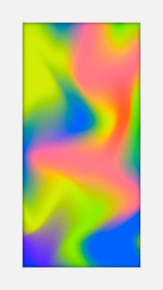 Green and blue holographic pattern mobile phone wallpaper vector