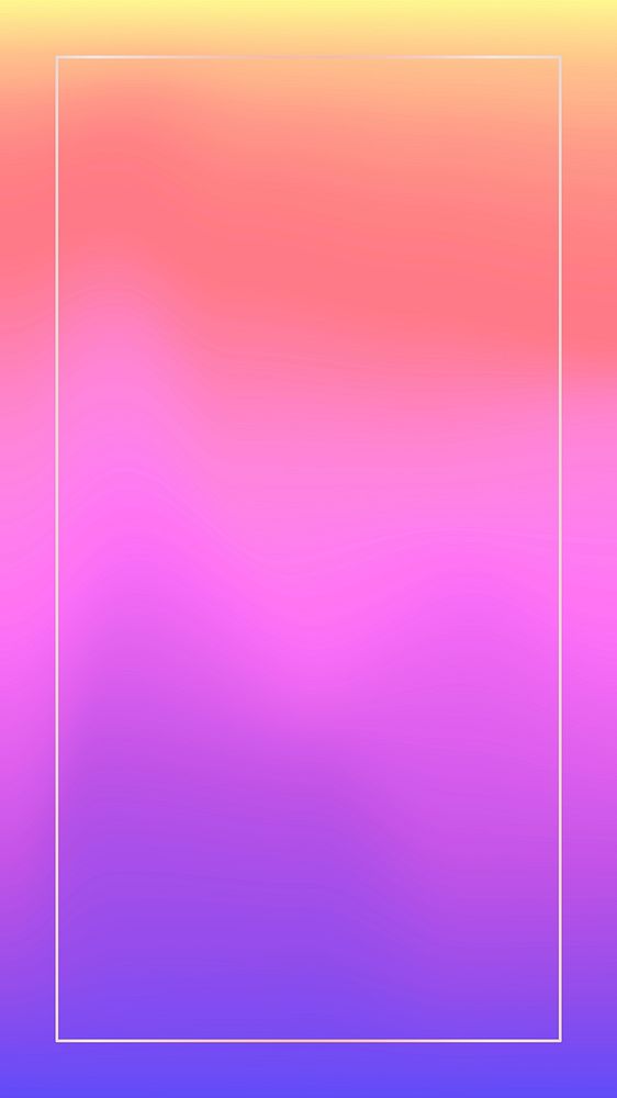 white frame on holographic pattern mobile phone wallpaper vector