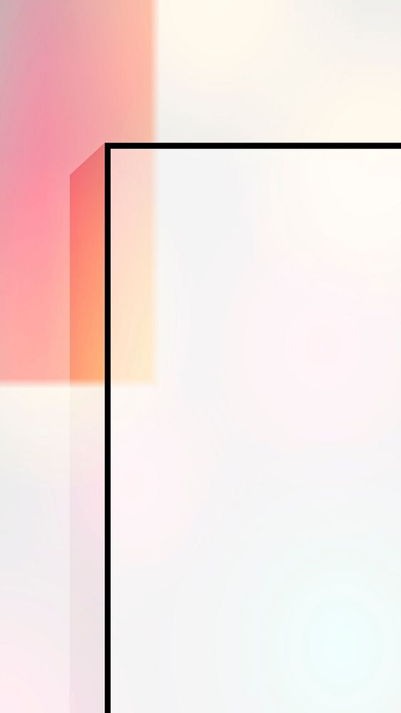 Blank geometric frame mobile phone wallpaper vector