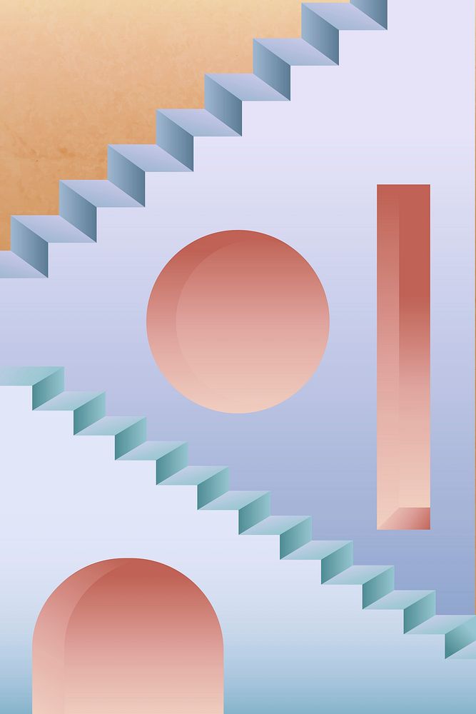Staircase modern abstract art vector