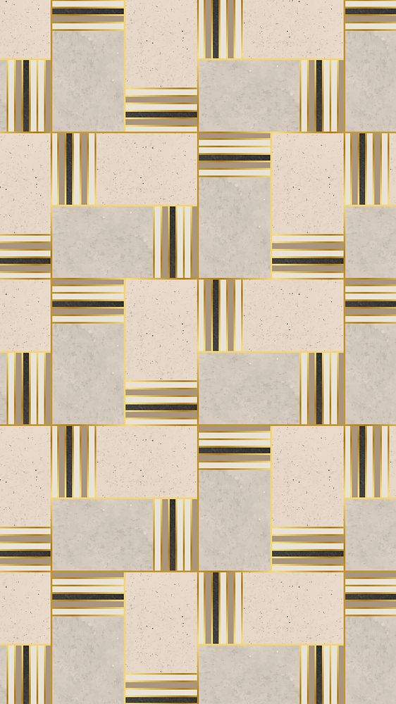 Stone and metallic brick patterned phone screen background