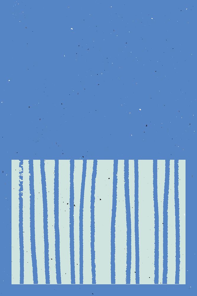 Hand-drawn stripes patterned on blue background vector