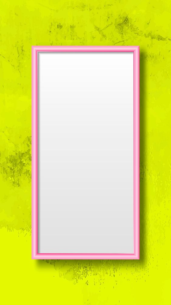 Pink frame mobile phone wallpaper vector