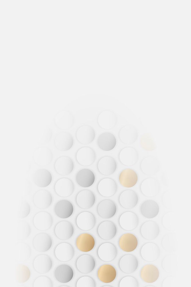 White and gold seamless round pattern background vector