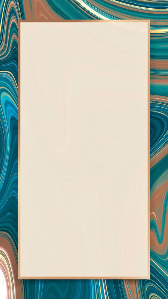 Fluid golden rectangle mobile phone wallpaper vector
