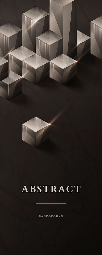 Abstract 3D cube and sphere design resources banner