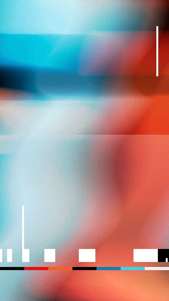 Colorful glitch effect distortion background mobile phone wallpaper vector