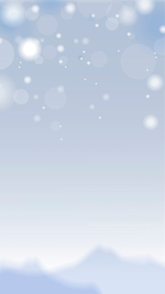 Watercolor painting of a snow scene mobile phone wallpaper vector