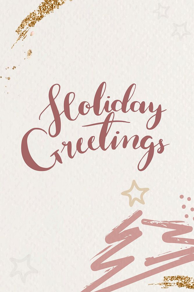 Festive holiday greetings card vector