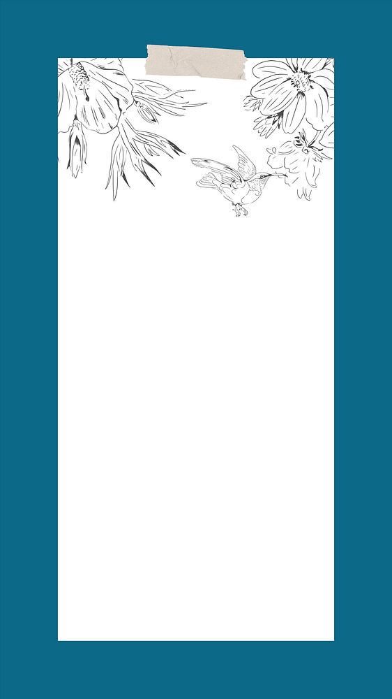 Floral frame mobile background vector
