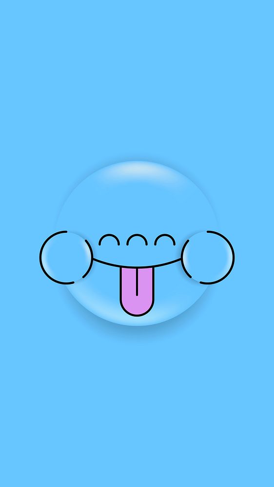 Colorful and cute monster emoji phone background vector