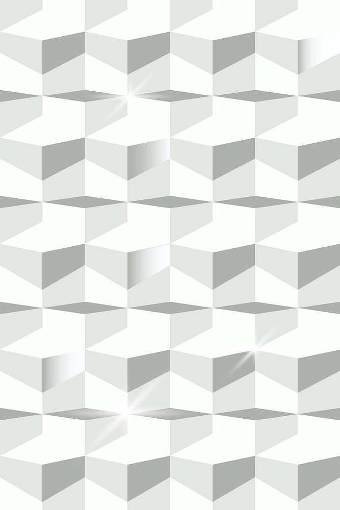 Ligh gray geometrical patterned background vector