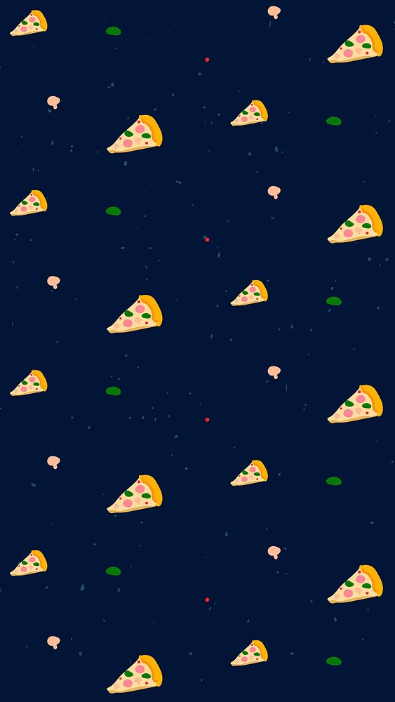 Vector seamless pizza pattern background
