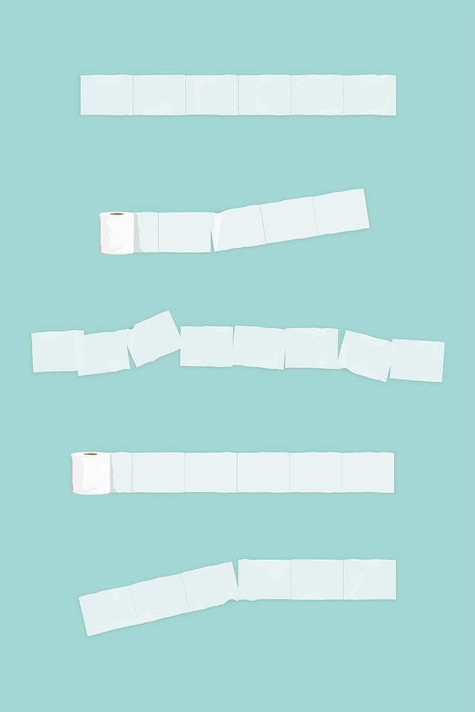 Toilet tissue roll banner elements set vector