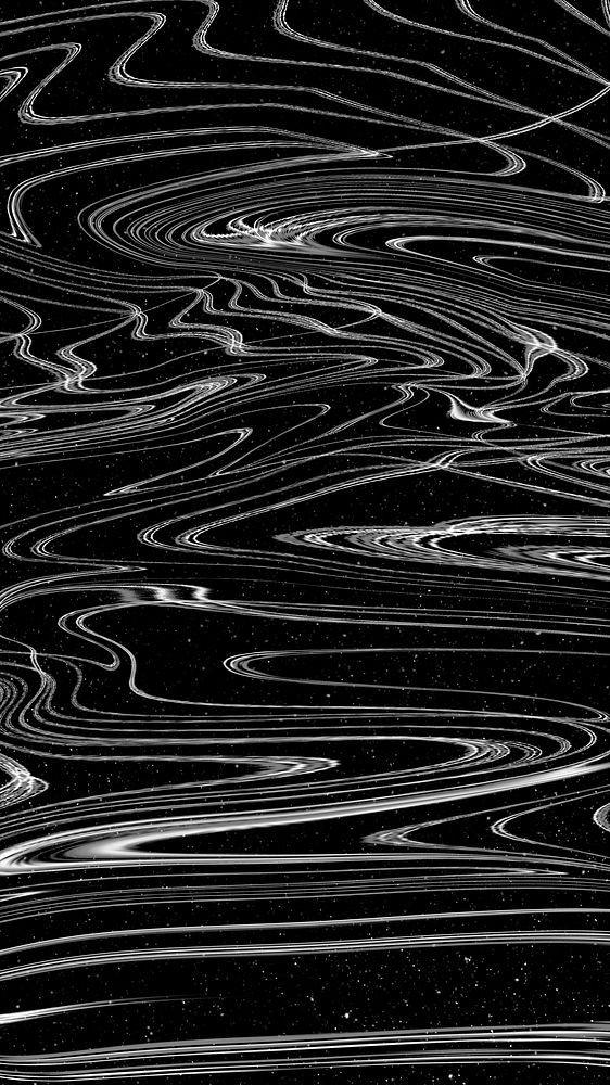 White glitch wave effect on a black background