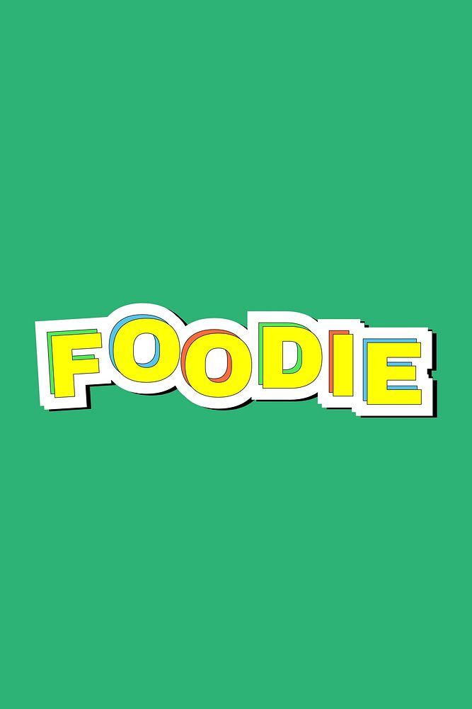 FOODIE bright style text typography