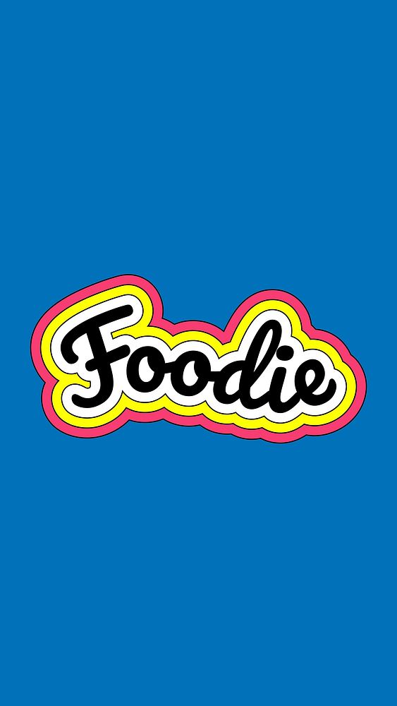 Hand drawn FOODIE word typography