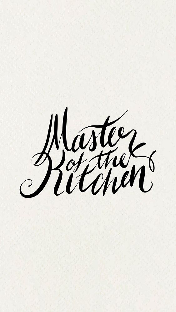 Master of the Kitchen retro typography