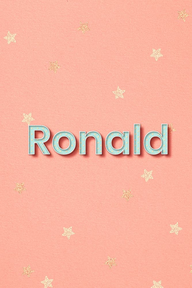 Ronald name word art typography vector