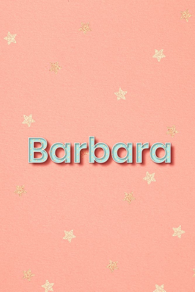 Barabara name word art typography