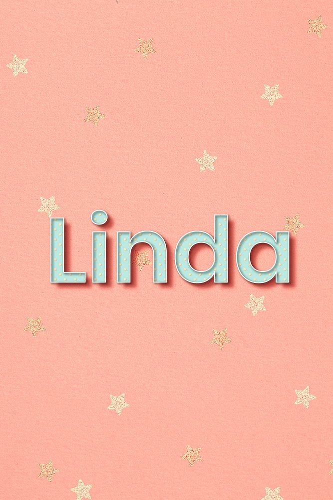 Linda word art typography vector