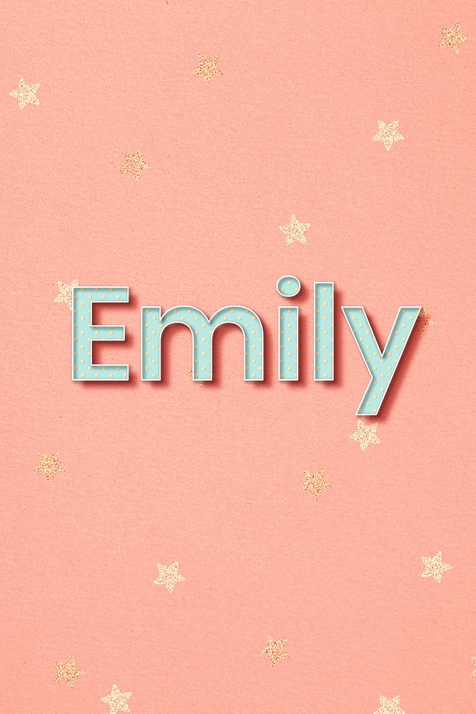 Emily word art typography vector