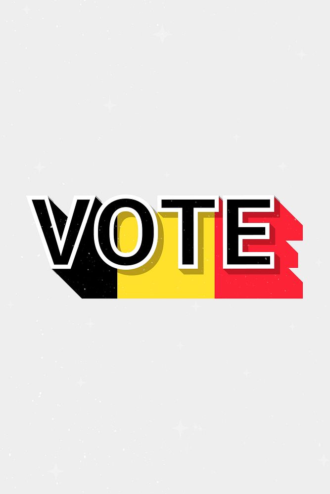 Vote Belgium flag text vector