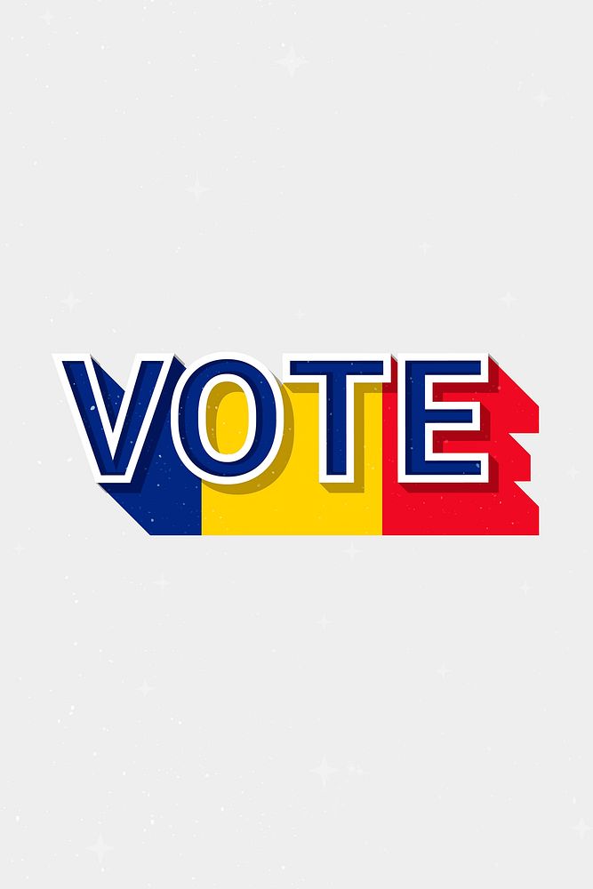 Vote Romania flag text vector