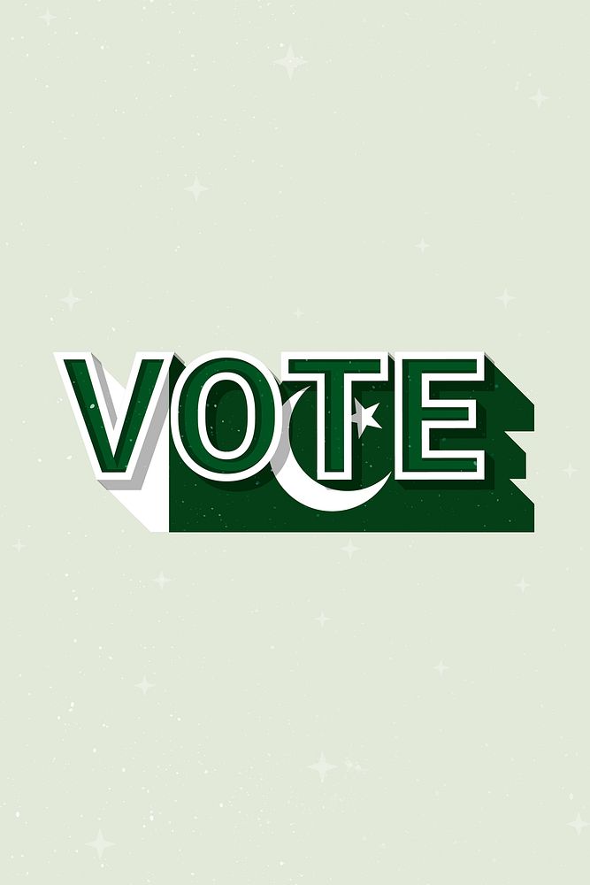 Pakistan election vote message democracy illustration