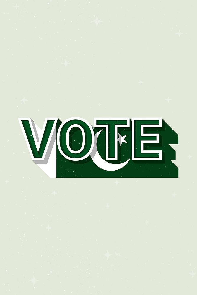 Pakistan vote message election psd flag