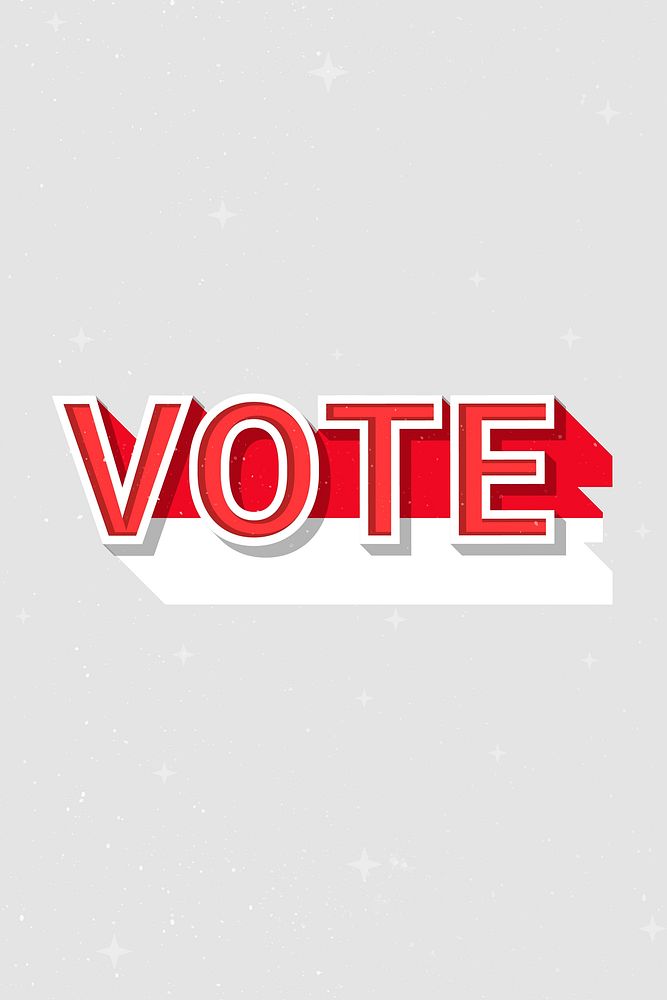 Vote Indonesia flag text vector