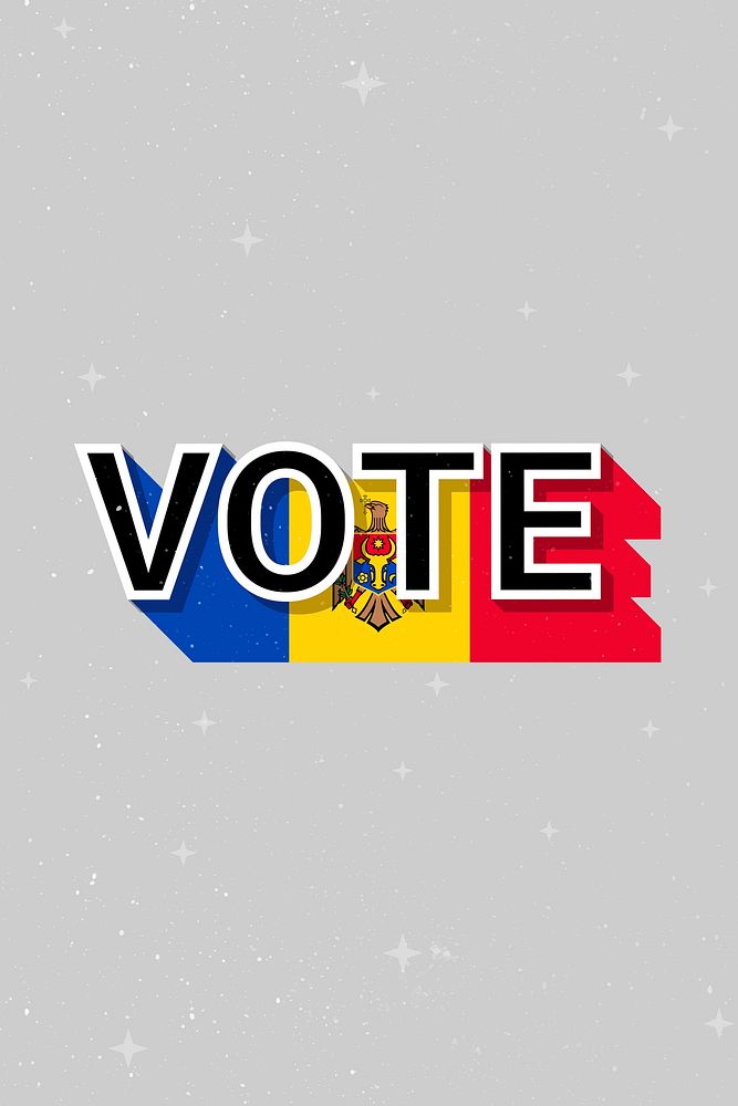 Moldova vote message election psd flag