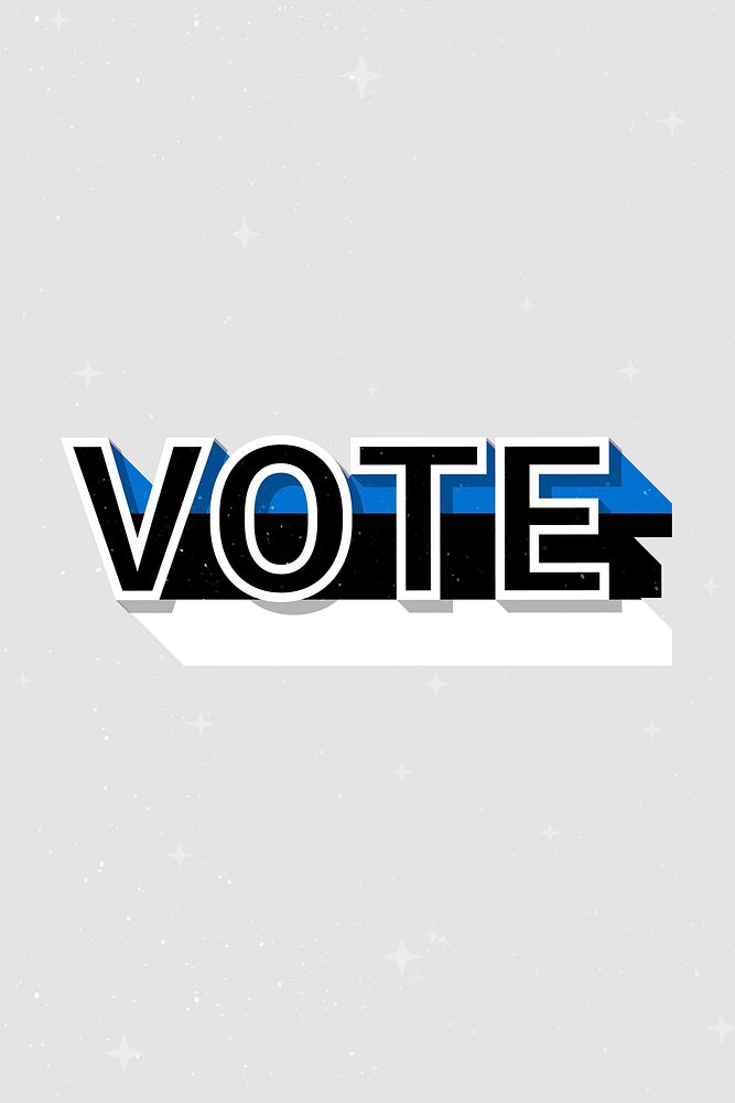 Vote Estonia flag text vector