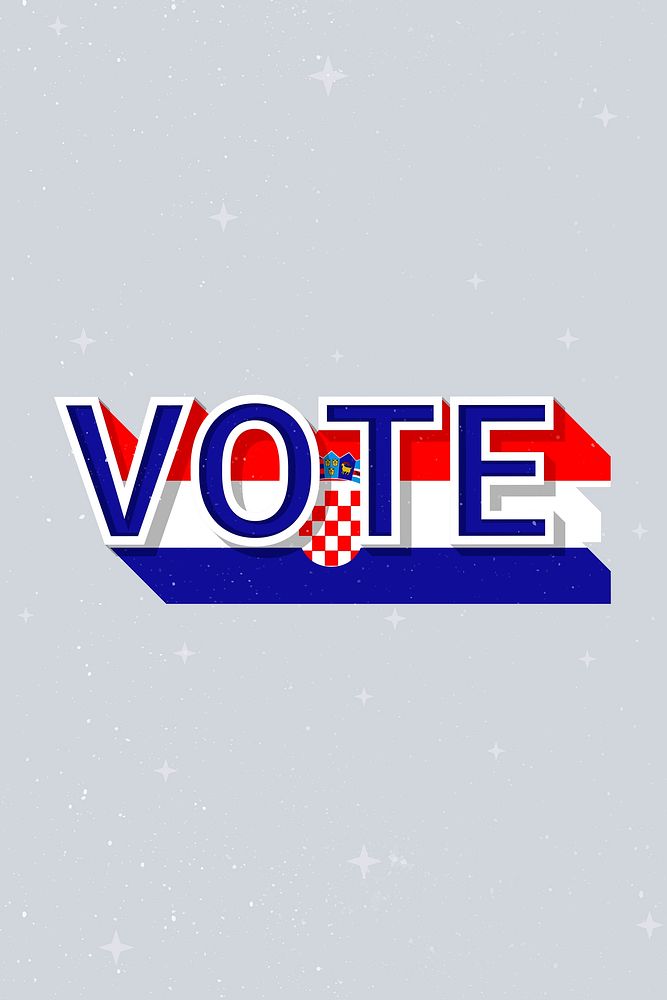 Croatia vote message election psd flag