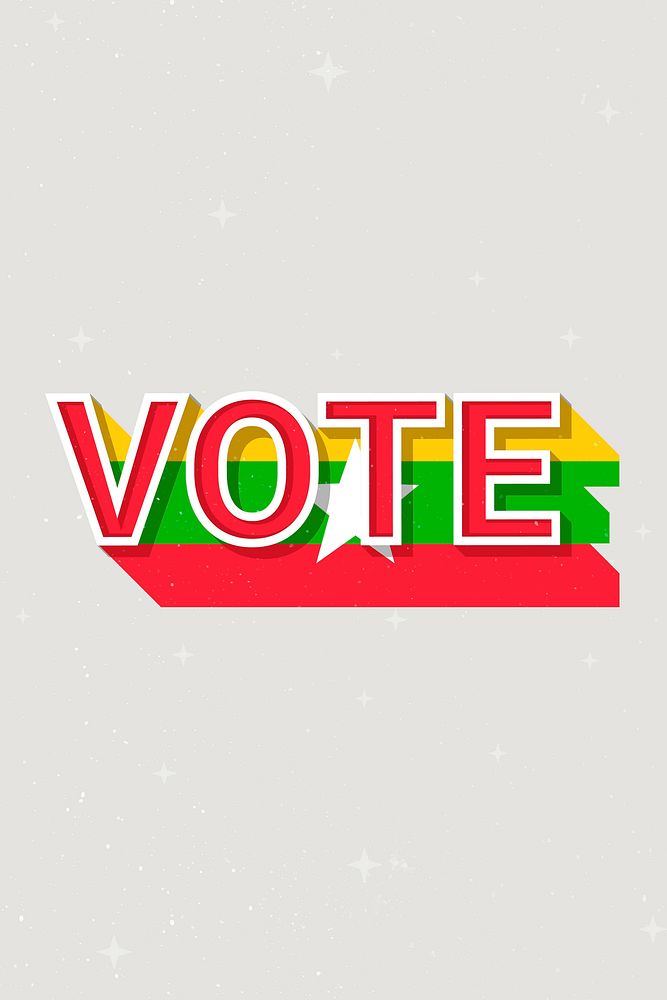 Vote Myanmar flag text vector