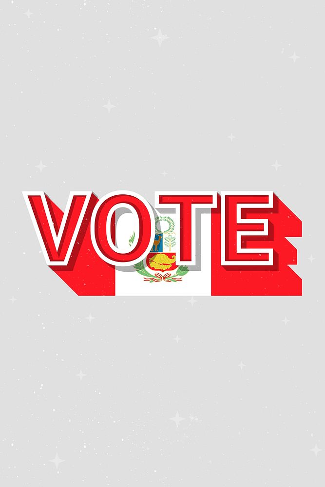 Peru vote message election psd flag