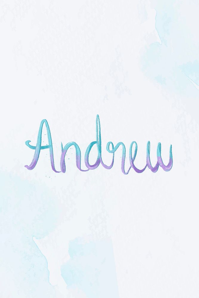 Andrew two tone vector typography script