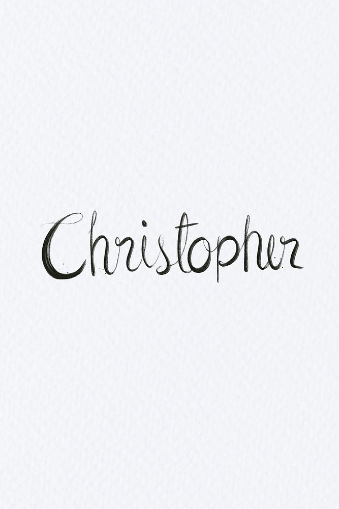 Hand drawn Christopher psd font typography