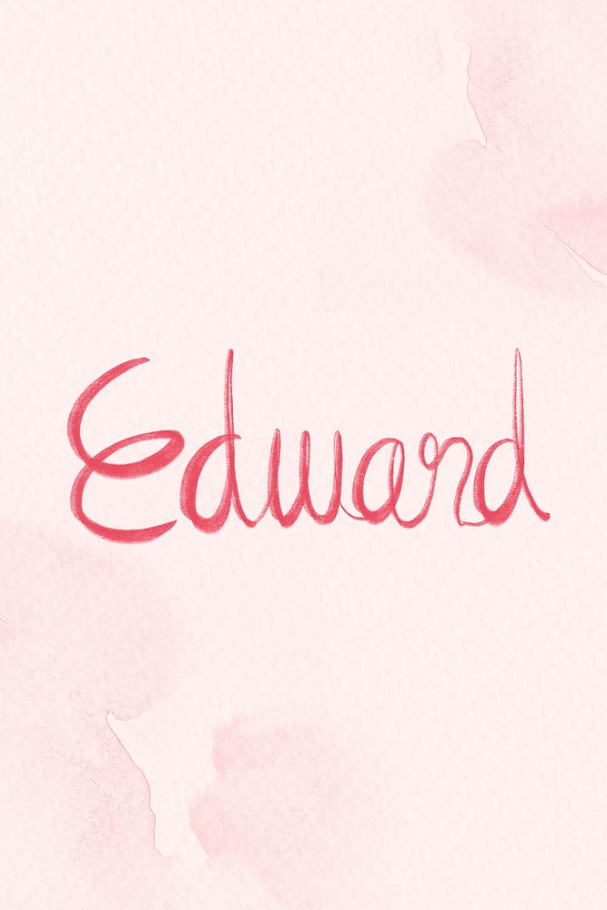 Edward name hand lettering psd font