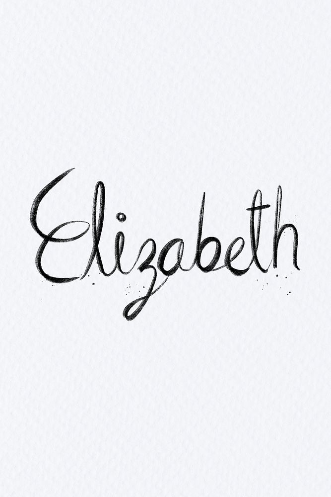 Hand drawn Elizabeth font psd typography