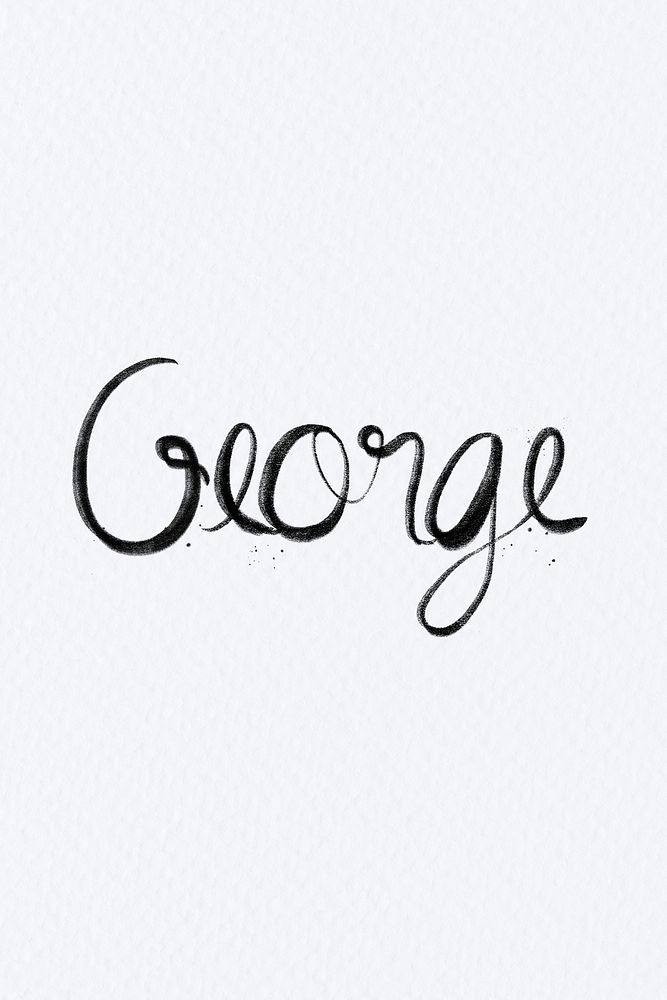 Hand drawn George psd font typography