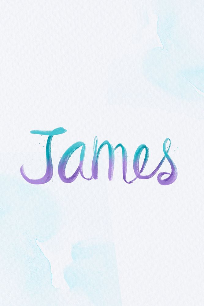 Psd James male name calligraphy font