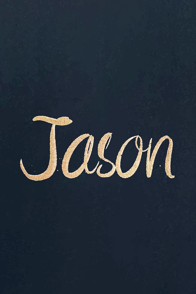 Jason sparkling gold vector font typography