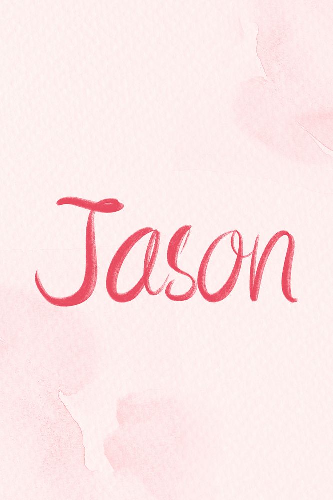 Jason name word typography psd